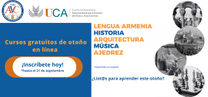 Se abre inscripción para Cursos de Lengua y Cultura Armenias (plazo: hasta 21/09/25)
