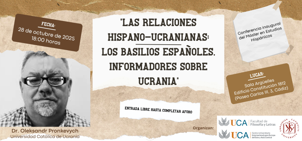 Conferencia “Relaciones hispano-ucranianas: Los basilios españoles, informadores sobre Ucrania”