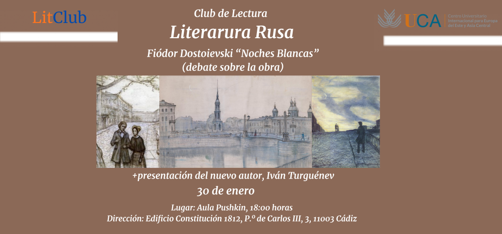 Tertulia literaria sobre “Noches blancas” de Fiódor Dostoievski