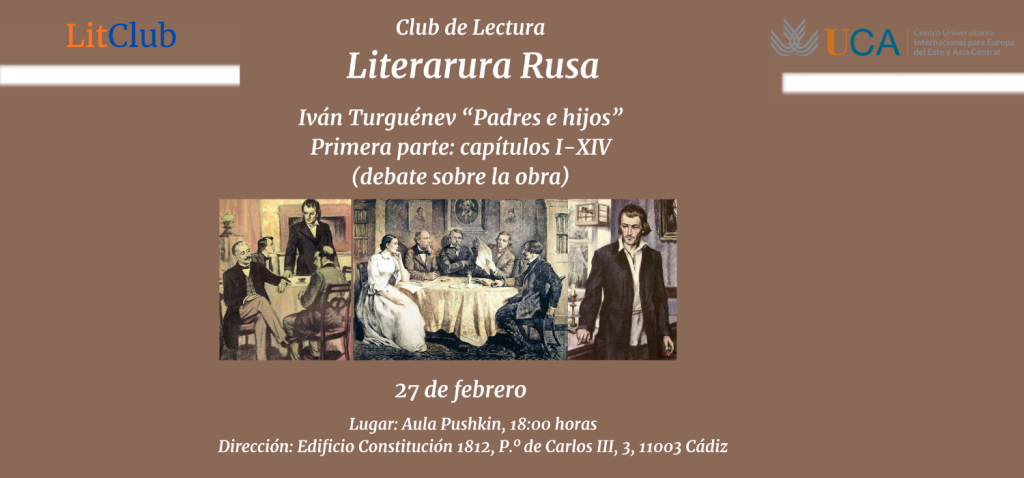 Tertulia literaria sobre “Padres e hijos” de Iván Turguéniev