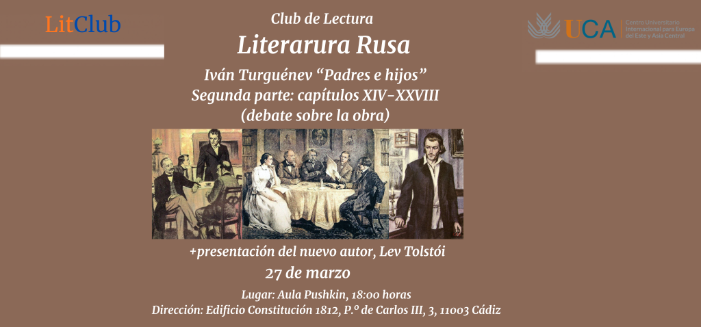 Tertulia literaria sobre “Padres e hijos” de Iván Turguéniev (II parte)