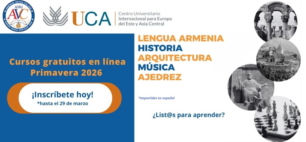 Inscripción gratuita a cursos de primavera de lengua y cultura armenias y ajedrez