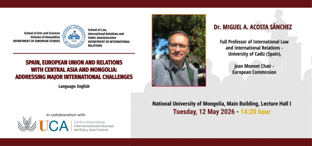 Conferencia “Spain, European Union and relations with Central Asia and Mongolia: Addressing major international challenges”