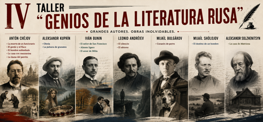Abierta inscripción para el IV Taller “Genios de la Literatura Rusa”